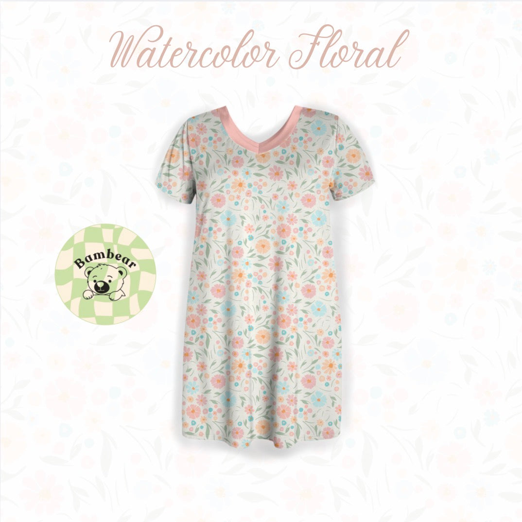 Watercolor Floral Moomoo