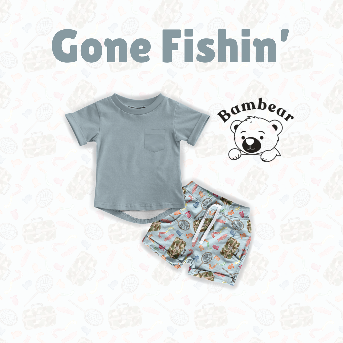 Gone Fishin’ Bamboo/Spandex Lounge Set