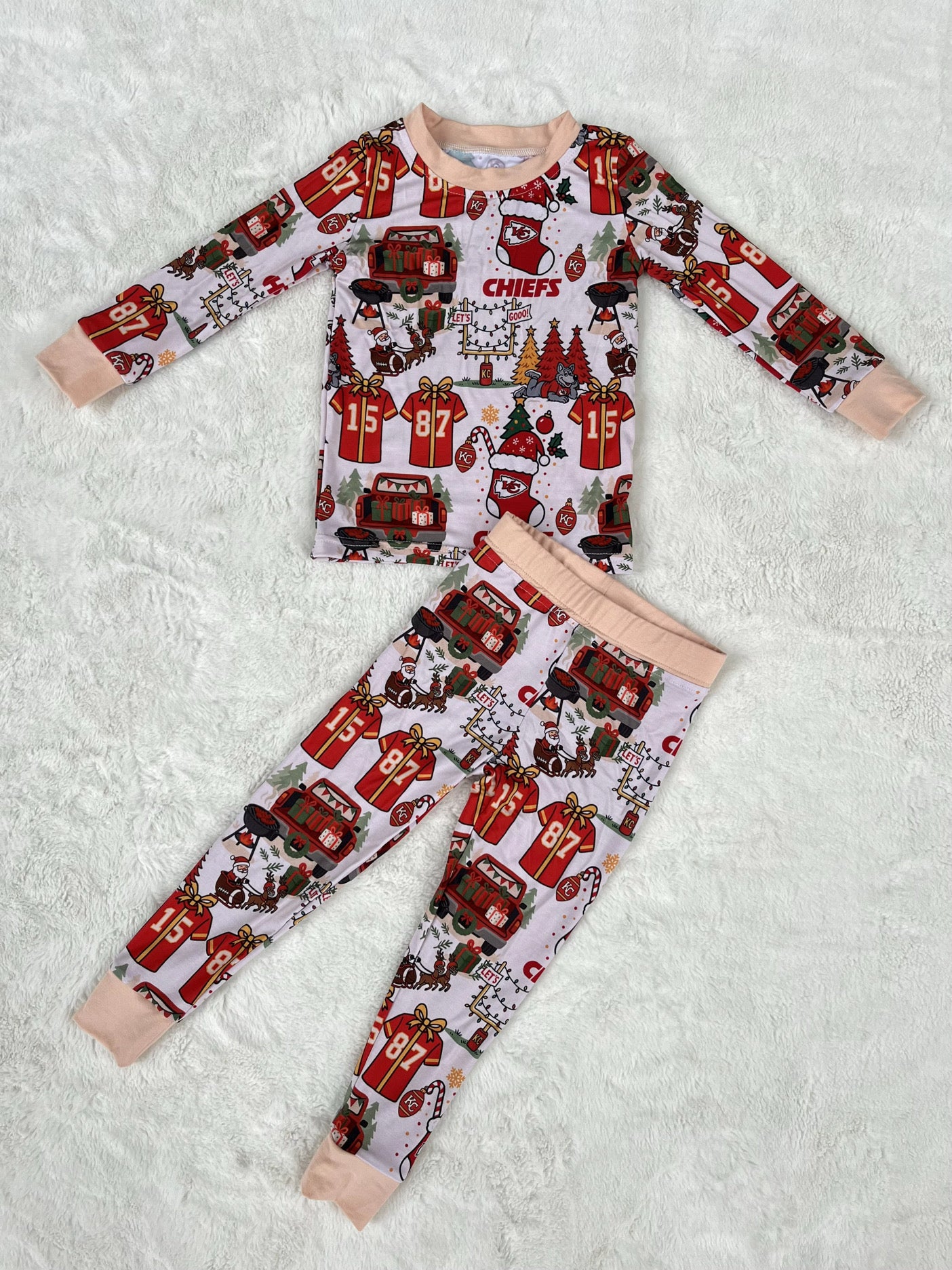 Red Kingdom Christmas LS/Pants Set