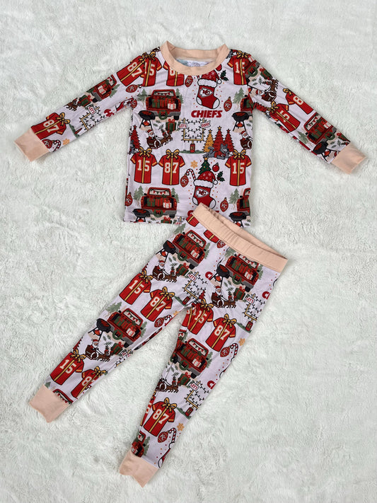 Red Kingdom Christmas LS/Pants Set