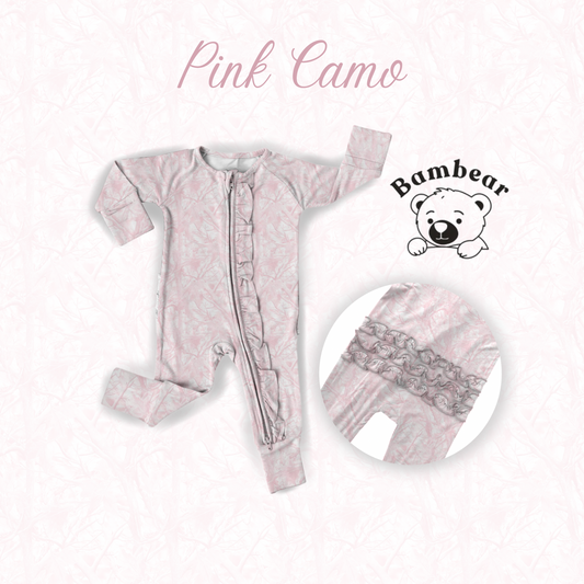Pink Camo Ruffle Zippy